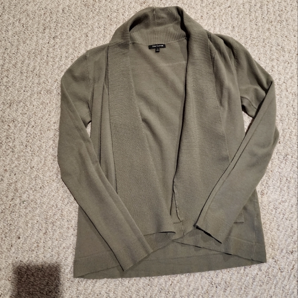 Pink clover XS Olive Green Ribbed cardigan